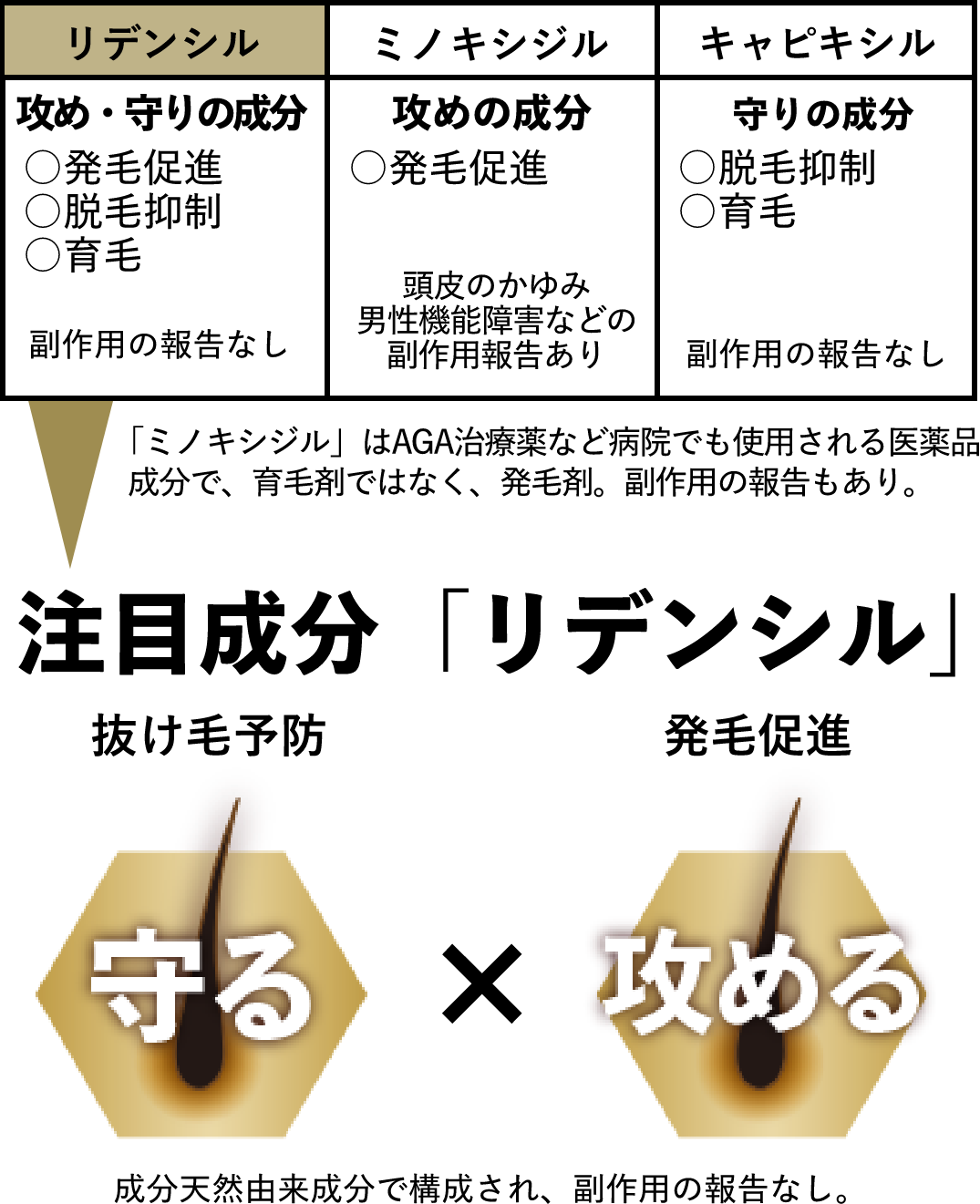 注目成分「リデンシル」